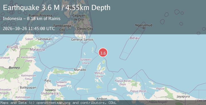 Map of North of Halmahera, Indonesia