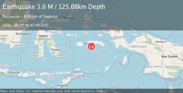 Map of Seram, Indonesia