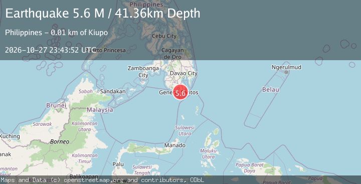 Map of Mindanao, Philippines