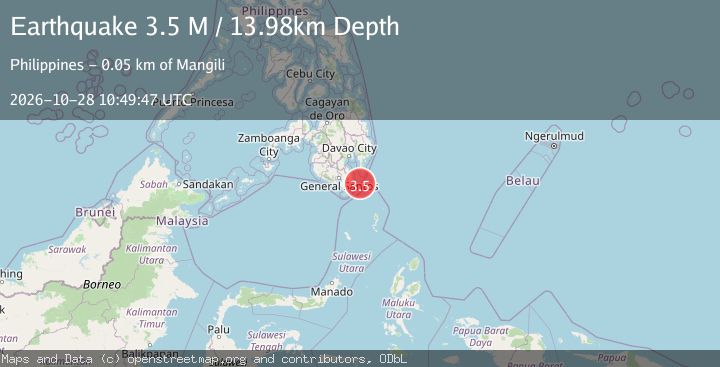 Map of Mindanao, Philippines