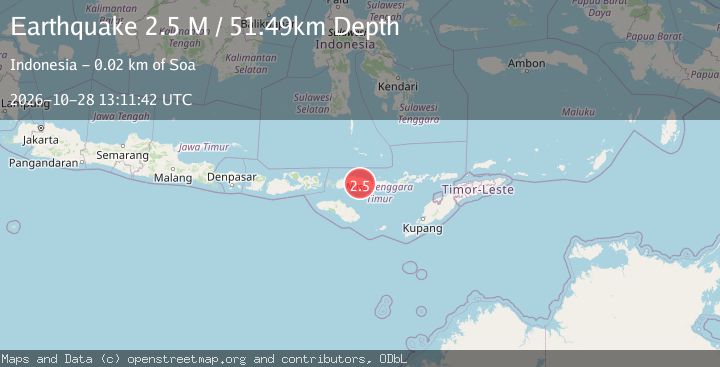 Map of Flores Region, Indonesia