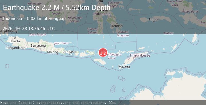 Map of Flores Region, Indonesia