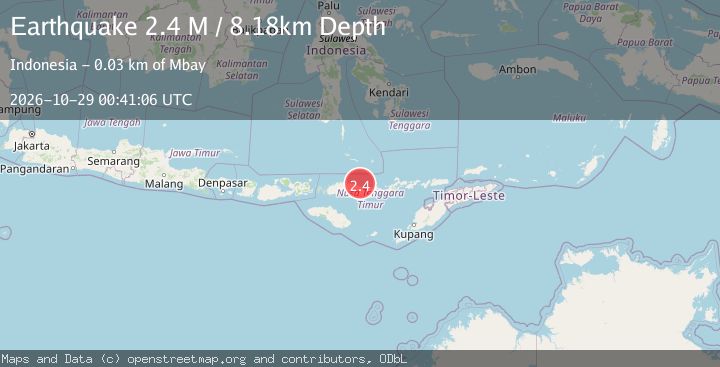 Map of Flores Region, Indonesia