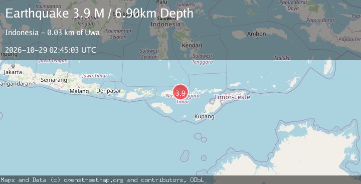 Map of Flores Region, Indonesia