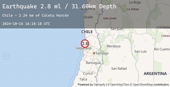 Map of OFFSHORE VALPARAISO, CHILE