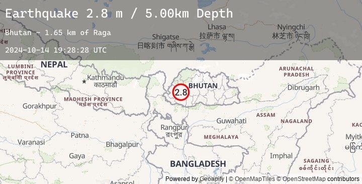 Map of BHUTAN