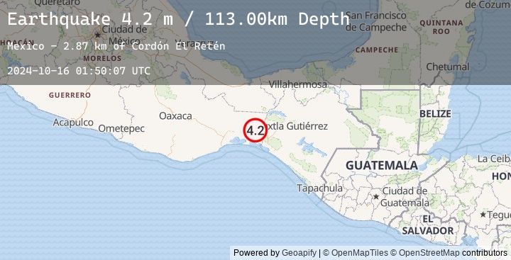 Map of OAXACA, MEXICO