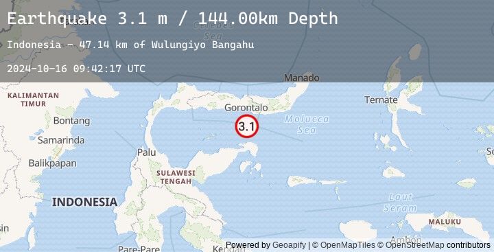 Map of SULAWESI, INDONESIA