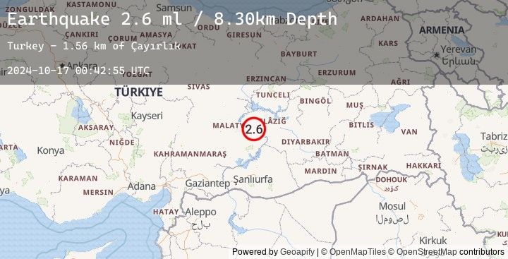 Map of EASTERN TURKEY