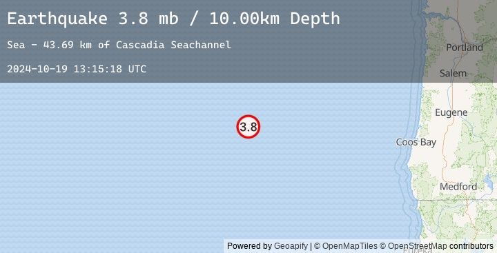 Map of OFF COAST OF OREGON