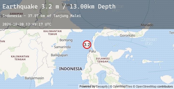 Map of MINAHASA, SULAWESI, INDONESIA