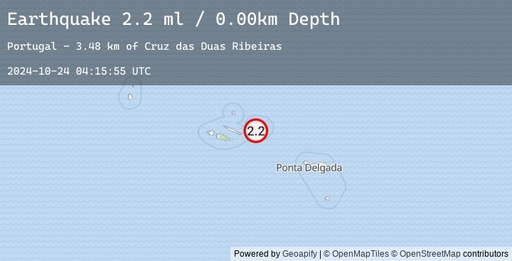 Map of AZORES ISLANDS, PORTUGAL