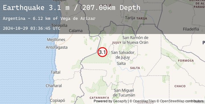Map of JUJUY, ARGENTINA