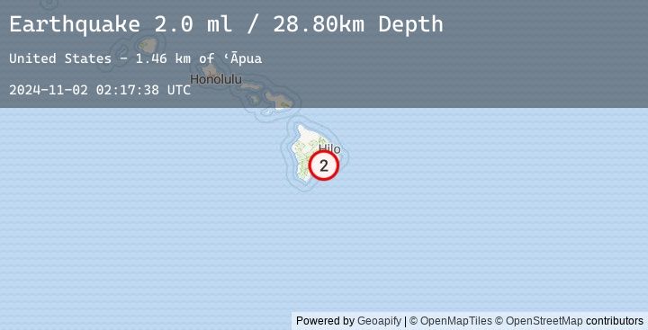 Map of ISLAND OF HAWAII, HAWAII