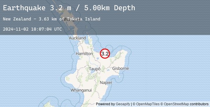 Map of NORTH ISLAND OF NEW ZEALAND