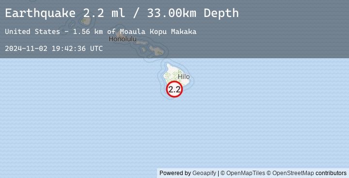Map of ISLAND OF HAWAII, HAWAII
