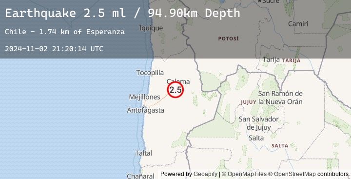 Map of ANTOFAGASTA, CHILE