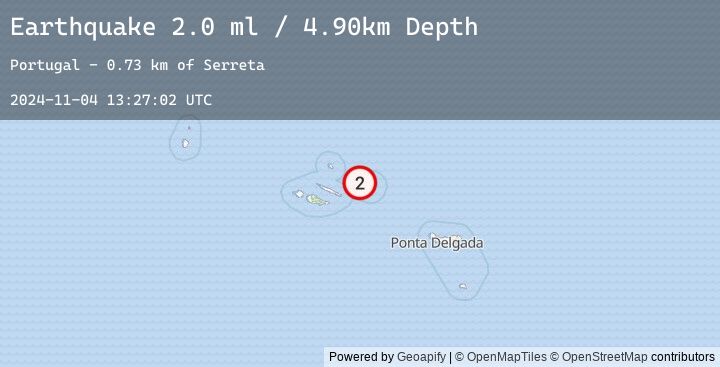 Map of AZORES ISLANDS, PORTUGAL