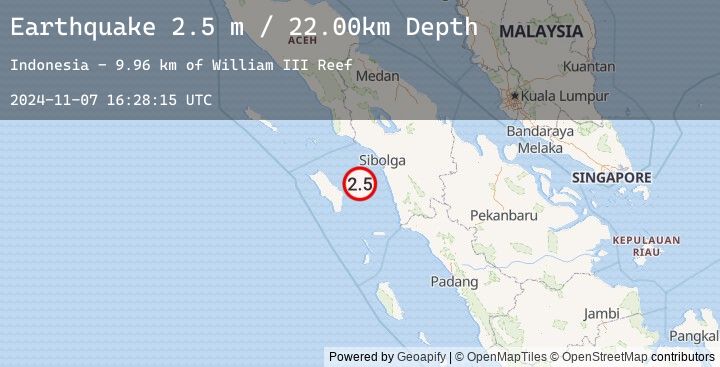 Map of NORTHERN SUMATRA, INDONESIA