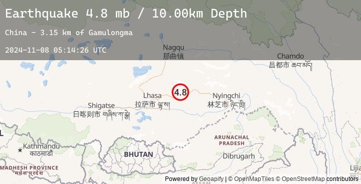 Map of EASTERN XIZANG