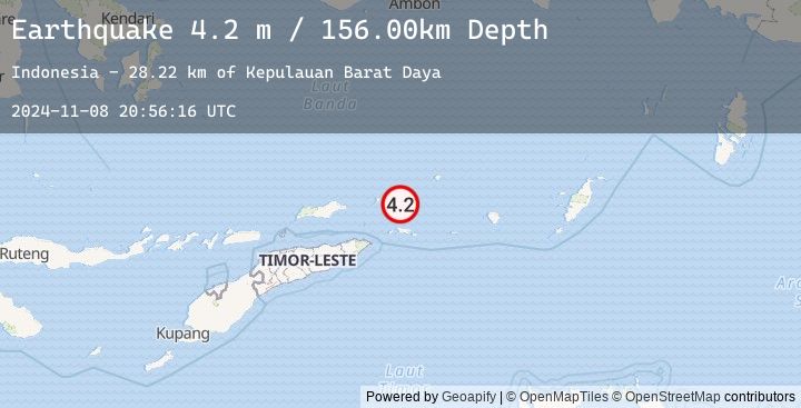 Map of KEPULAUAN BARAT DAYA, INDONESIA