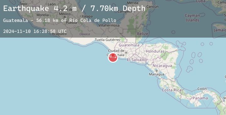 Map of OFFSHORE GUATEMALA