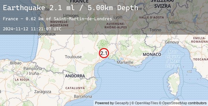 Map of NEAR SOUTH COAST OF FRANCE
