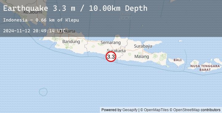 Map of JAVA, INDONESIA