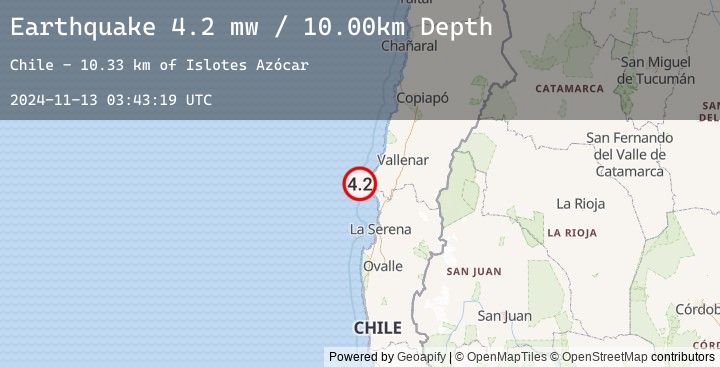 Map of OFFSHORE ATACAMA, CHILE
