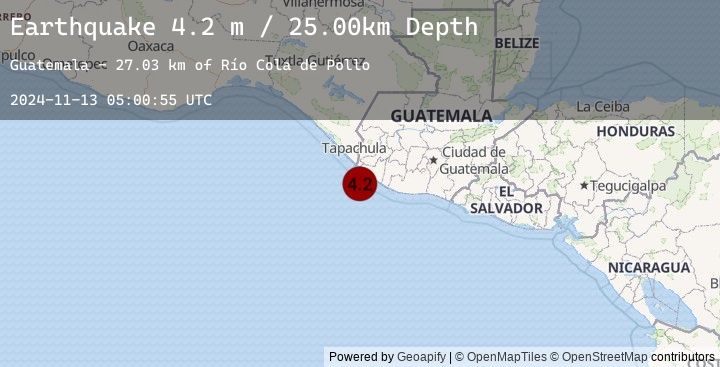 Map of OFFSHORE GUATEMALA