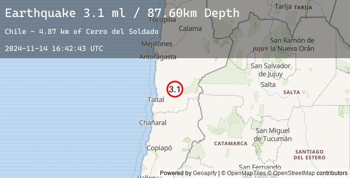 Map of ANTOFAGASTA, CHILE