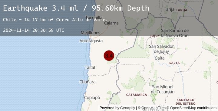 Map of ANTOFAGASTA, CHILE