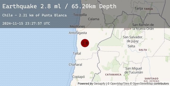Map of ANTOFAGASTA, CHILE