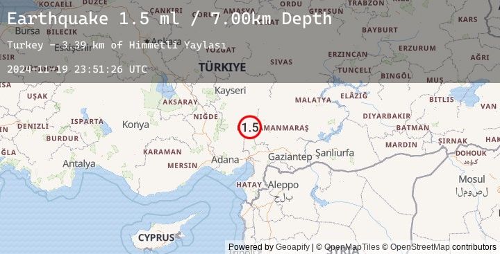 Map of CENTRAL TURKEY