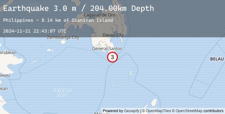Map of MINDANAO, PHILIPPINES