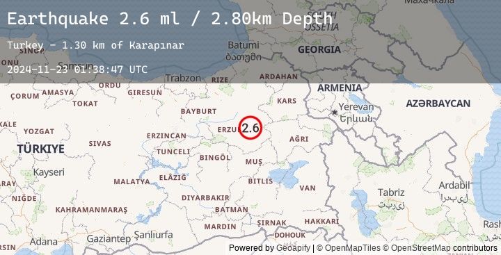 Map of EASTERN TURKEY