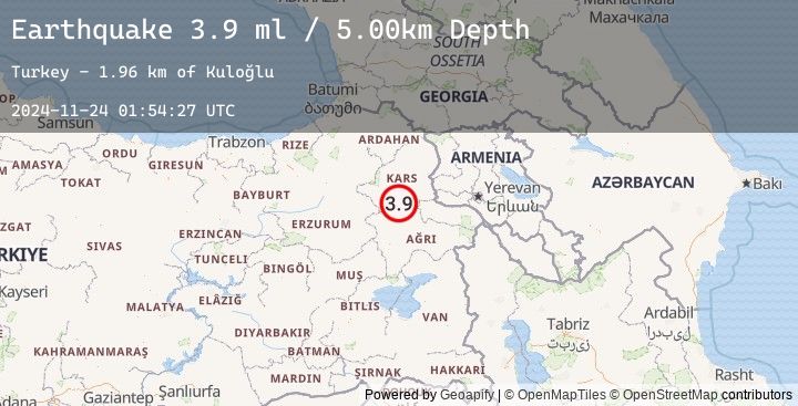 Map of EASTERN TURKEY