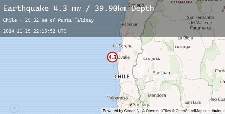Map of OFFSHORE COQUIMBO, CHILE
