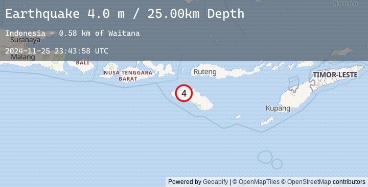 Map of SUMBA REGION, INDONESIA