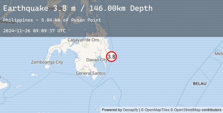 Map of MINDANAO, PHILIPPINES