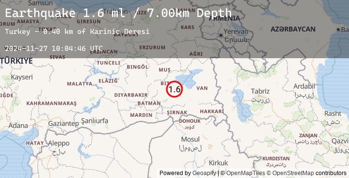 Map of EASTERN TURKEY
