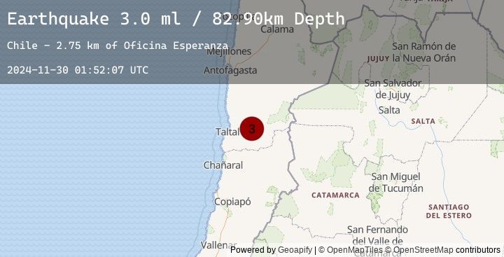 Map of ANTOFAGASTA, CHILE