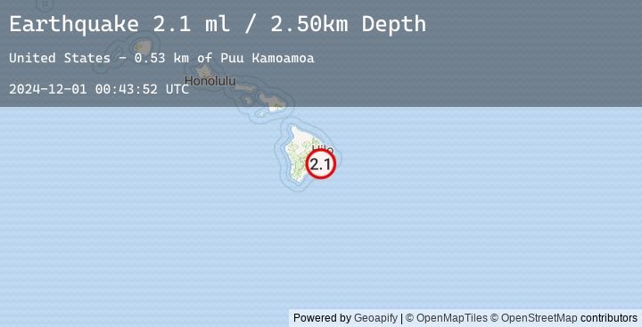 Map of ISLAND OF HAWAII, HAWAII