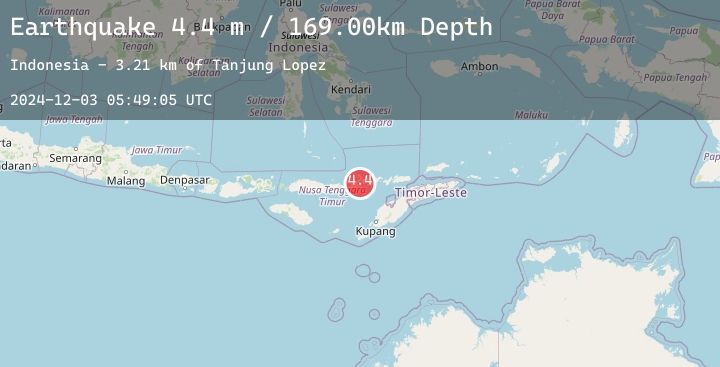 Map of FLORES REGION, INDONESIA