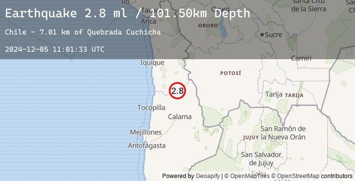 Map of ANTOFAGASTA, CHILE