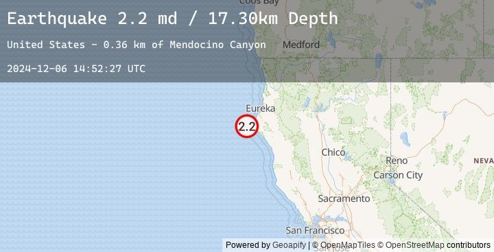Map of OFFSHORE NORTHERN CALIFORNIA