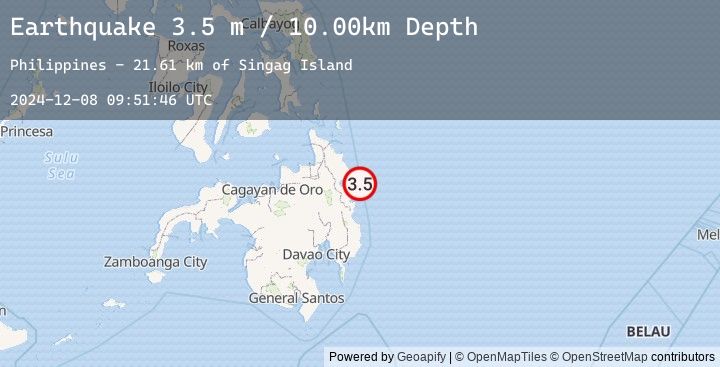 Map of MINDANAO, PHILIPPINES