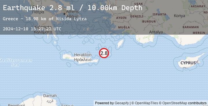 Map of CRETE, GREECE