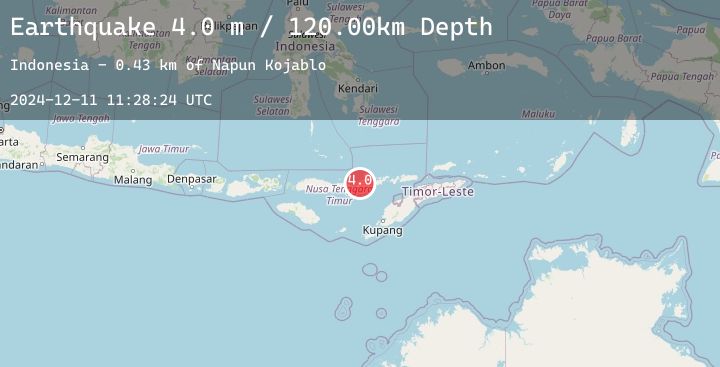 Map of FLORES REGION, INDONESIA