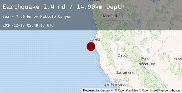 Map of OFFSHORE NORTHERN CALIFORNIA